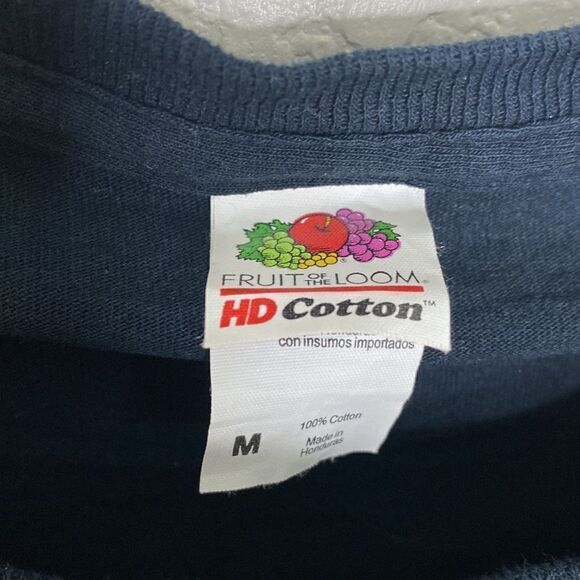 FRUIT of the LOOM Men’s Black Endless Trip Front and Back Print Cotton T Shirt M - Picture 2 of 3